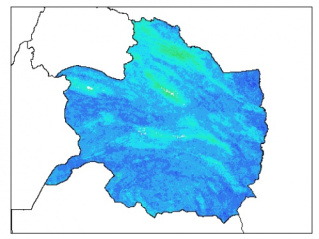 نقشه وزن مخصوص ظاهری خاک در عمق 15 سانتیمتری استان خراسان رضوي