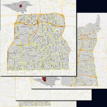 دانلود عکس نقشه تفکیکی مناطق شهر تهران در سایز A3