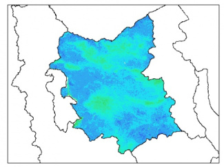 نقشه وزن مخصوص ظاهری خاک در عمق 30 سانتیمتری استان آذربايجان شرقي