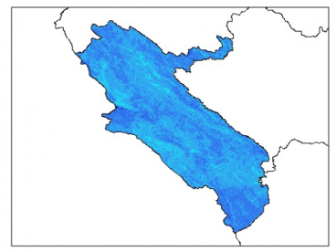 نقشه وزن مخصوص ظاهری خاک در عمق 30 سانتیمتری استان ايلام