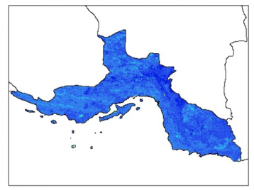 نقشه وزن مخصوص ظاهری خاک در عمق 60 سانتیمتری استان هرمزگان