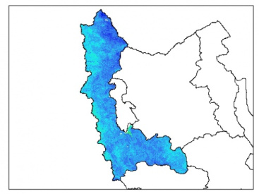 نقشه وزن مخصوص ظاهری خاک در عمق 60 سانتیمتری استان آذربايجان غربي