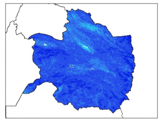 نقشه وزن مخصوص ظاهری خاک در عمق 60 سانتیمتری استان خراسان رضوي