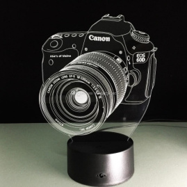 دانلود پر فروشترین طرح چراغ بالبینگ led به صورت دوربین عکاسی کنون مدل 60dبا فرمت کورل جهت برش و حکاکی cdr