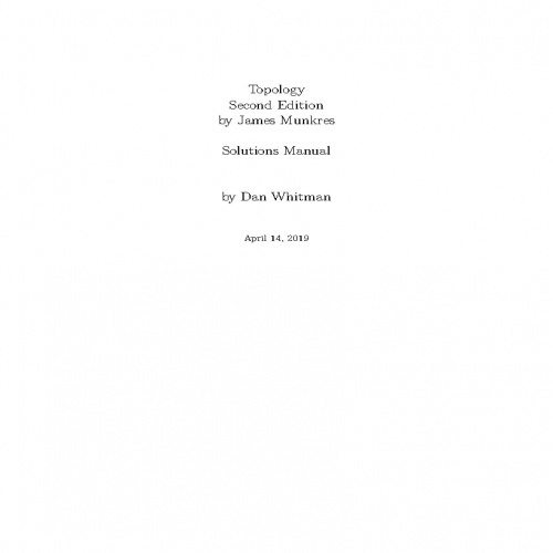 حل تمرین توپولوژی Whitman - ویرایش دوم