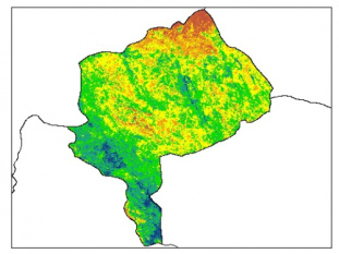 نقشه PH خاک محلول در آب در عمق صفر سانتیمتری استان  يزد