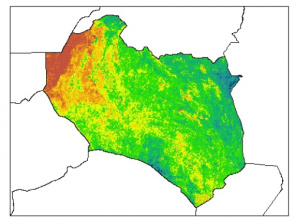 نقشه PH خاک محلول در آب در عمق 5 سانتیمتری استان  خراسان جنوبي