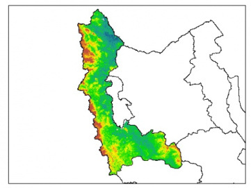 نقشه PH خاک محلول در آب در عمق 5 سانتیمتری استان  آذربايجان غربي