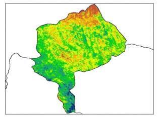 نقشه PH خاک محلول در آب در عمق 15 سانتیمتری استان  يزد