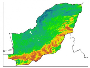 نقشه PH خاک محلول در آب در عمق 15 سانتیمتری استان  گلستان