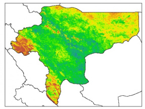 نقشه PH خاک محلول در آب در عمق 30 سانتیمتری استان  اصفهان