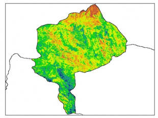 نقشه PH خاک محلول در آب در عمق 60 سانتیمتری استان  يزد