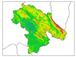 نقشه PH خاک محلول در آب در عمق 60 سانتیمتری استان  كهكيلويه و بويراحمد