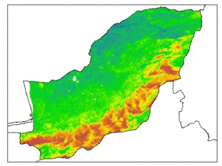 نقشه PH خاک محلول در آب در عمق 60 سانتیمتری استان  گلستان