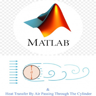 انتقال حرارت در اثر عبور هوا از روی استوانه در متلب