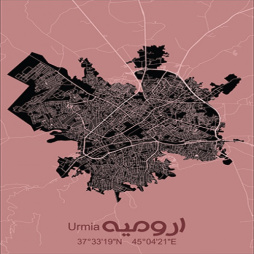 دانلود فایل وکتور پوستر نقشه خیابان های شهر ارومیه