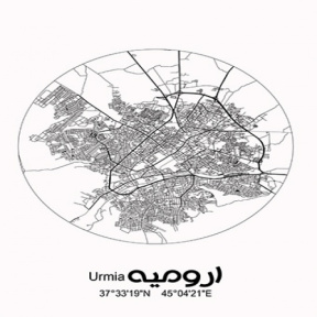 دانلود فایل وکتور پوستر نقشه خیابان های شهر ارومیه