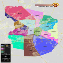 دانلود جدیدترین نقشه pdf مناطق شهر اصفهان با کیفیت بسیار بالا در ابعاد بزرگ