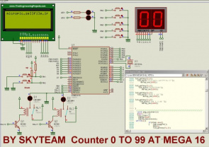 پروژه سون سکمنت وال سی دی وساعت و رله با avr