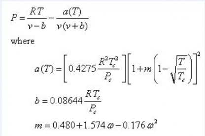 محاسبه حجم مولی فازها با معادله حالت SRK و Peng-Robinson