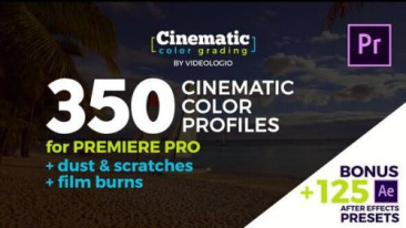 دانلود ۳۵۰ پریست رنگی پریمیر Cinematic Color Presets