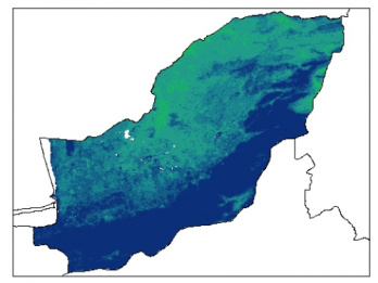 نقشه رطوبت اشباع خاک در عمق 5 سانتیمتری استان گلستان