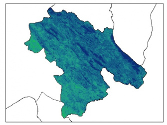 نقشه رطوبت اشباع خاک در عمق 15 سانتیمتری استان كهكيلويه و بويراحمد