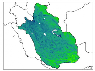 نقشه رطوبت اشباع خاک در عمق 15 سانتیمتری استان فارس