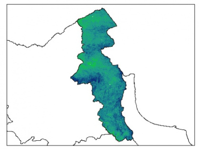 نقشه رطوبت اشباع خاک در عمق 30 سانتیمتری استان اردبيل