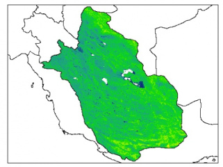 نقشه رطوبت اشباع خاک در عمق 30 سانتیمتری استان فارس