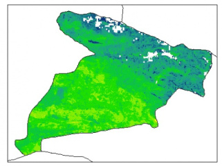 نقشه رطوبت اشباع خاک در عمق 60 سانتیمتری استان البرز