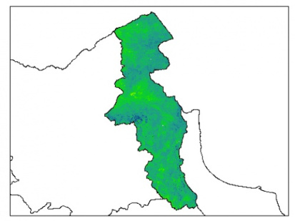 نقشه رطوبت اشباع خاک در عمق 60 سانتیمتری استان اردبيل