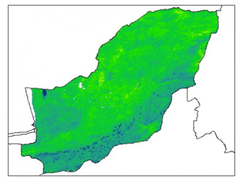 نقشه رطوبت اشباع خاک در عمق 60 سانتیمتری استان گلستان