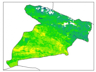 نقشه رطوبت اشباع خاک در عمق 100 سانتیمتری استان البرز