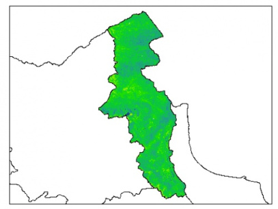 نقشه رطوبت اشباع خاک در عمق 100 سانتیمتری استان اردبيل