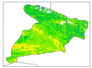 نقشه رطوبت اشباع خاک در عمق 200 سانتیمتری استان البرز