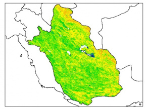 نقشه رطوبت اشباع خاک در عمق 200 سانتیمتری استان فارس