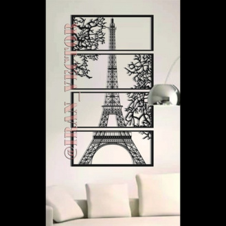 دانلود طرح وکتور تابلوی زیبای پاریس، برج ایفل - کد 81667