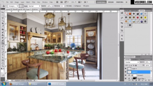 مدلینگ و رندر آشپزخانه کلاسیک در 3ds max  +  فایل پروژه -  ( زبان اصلی )