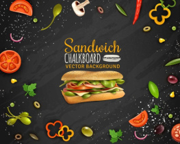 بک گراند تبلیغاتی لایه باز ساندویچ
