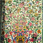 نمایی از کاشی کاری زیبای دوره اسلامی با نقش گل و بوته-کد 79
