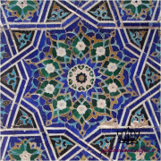 نمایی از کاشی لعاب دار سقف مسجد -کد 103