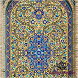 کاشی لعاب دار هفت رنگ هنر دوره اسلامی -کد 106