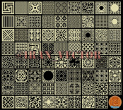 دانلود الگوهای برش پنل مشبک 71 طرح مربع - کد 2122 - طرح های وکتور