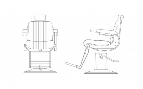 فایل اتوکد آبجکت صندلی آرایشگاهی