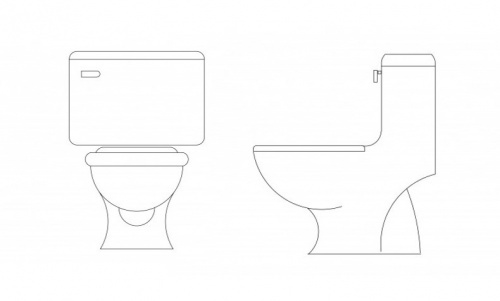 فایل اتوکد آبجکت توالت فرنگی