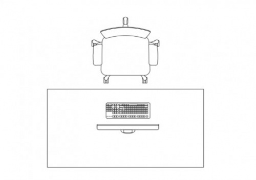 فایل اتوکد آبجکت میز و صندلی اداری