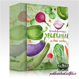 بسته کاغذ دیجیتالی طرح سبزیجات -کد 14