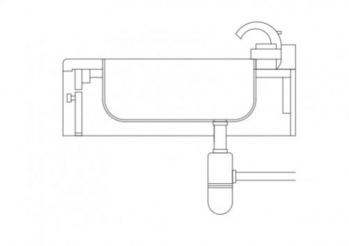 فایل اتوکد آبجکت سینک ظرفشویی