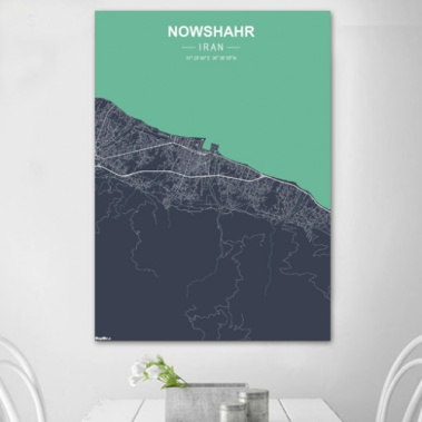 پوستر نقشه مدرن شهر نوشهر در فرمت pdf